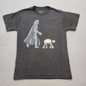 Star Wars Kids Darth Vader AT-AT Graphic T-Shirt Heather Grey Short Sleeve